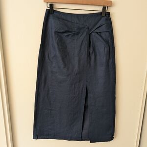 Scotch & Soda Womens XS Sun Seekers Linen Skirt Blue NWT Vacation Resortwear